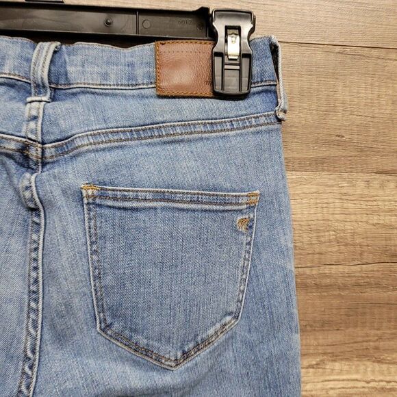 Madewell Distressed‎ High Riser Skinny Cut Edge Jeans Blue Womens Size 25 Denim - Picture 11 of 16